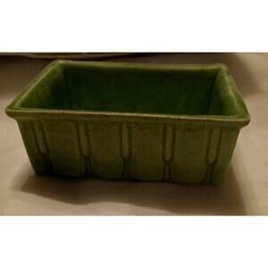 COOKSON POTTERY GREEN RECTANGULAR PLANTER USA CP-3006